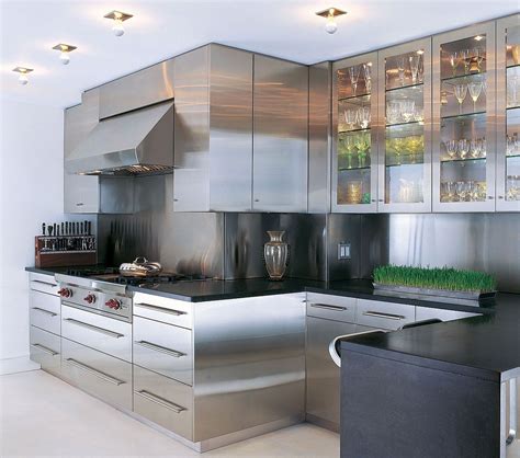 black stainless steel cabinets